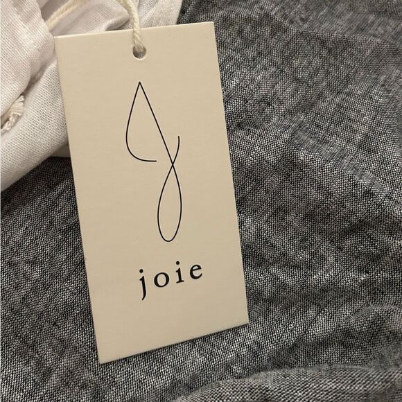 Joie Gray Cream Linen Blend Maxi Dress Size Small New with Tags - Picture 6 of 6